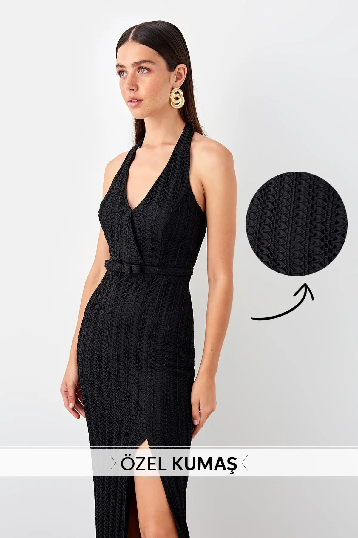 Trendyol арочные Slash детальное вечернее платье TPRSS19AE0053|Вечерние платья| |