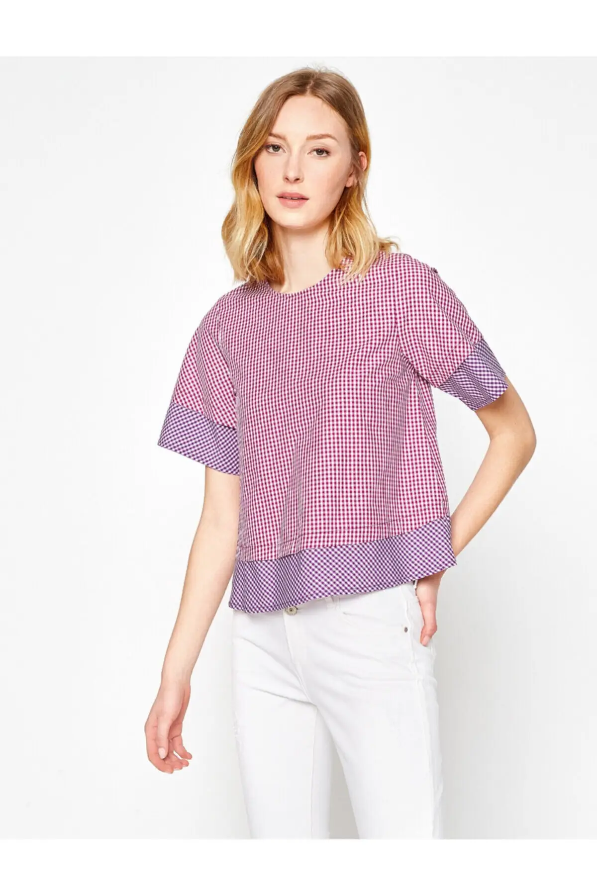 Koton женский фуксия плед Bluz 7 YAF60179GW| |