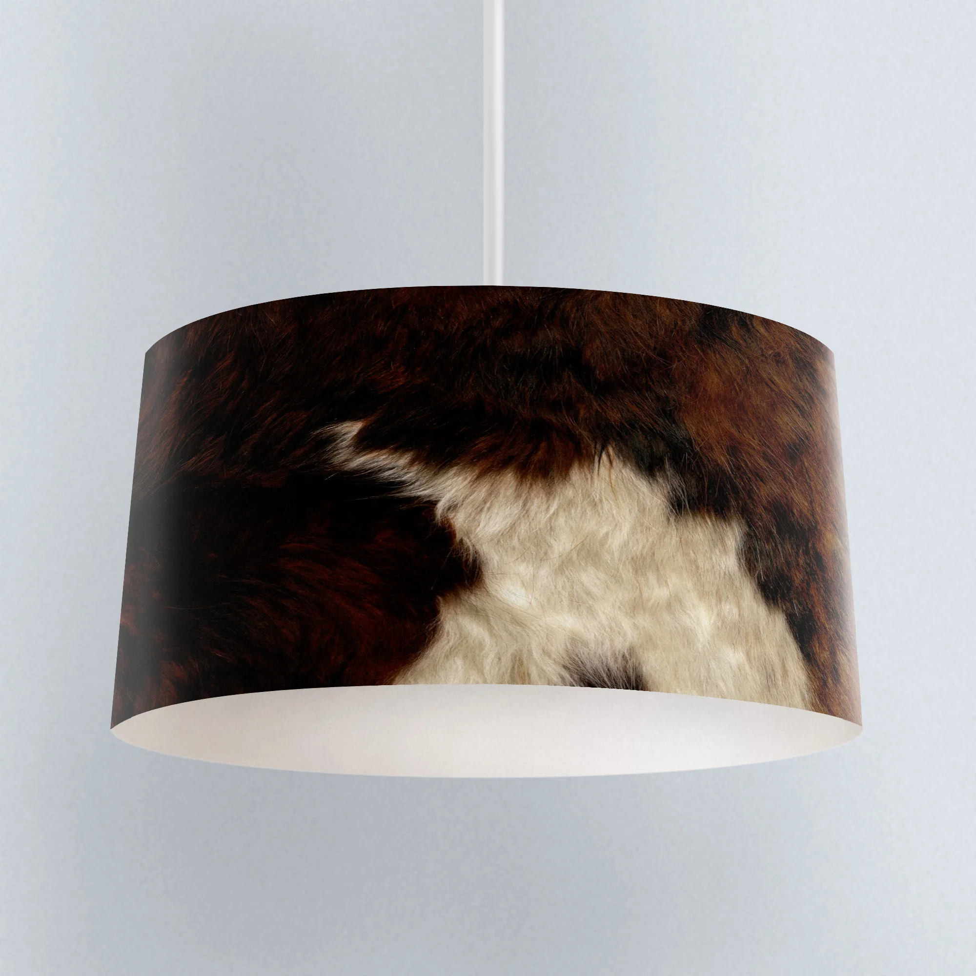 Еще коричневый крем меховые дизайн животных цифровые печатные люстра из ткани