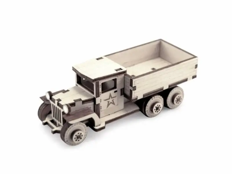 Конструктор деревянный Армия России Грузовик с кузовом