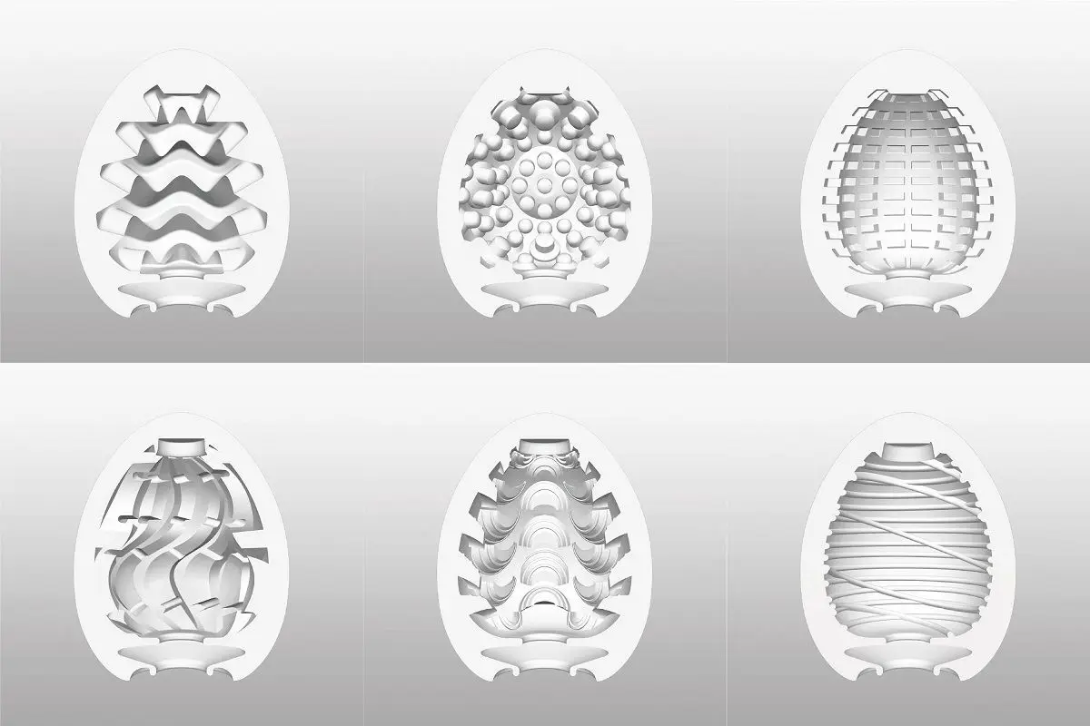 Set of 6 masturbators tenga egg strong sensations with relief original Japan | Half sex doll