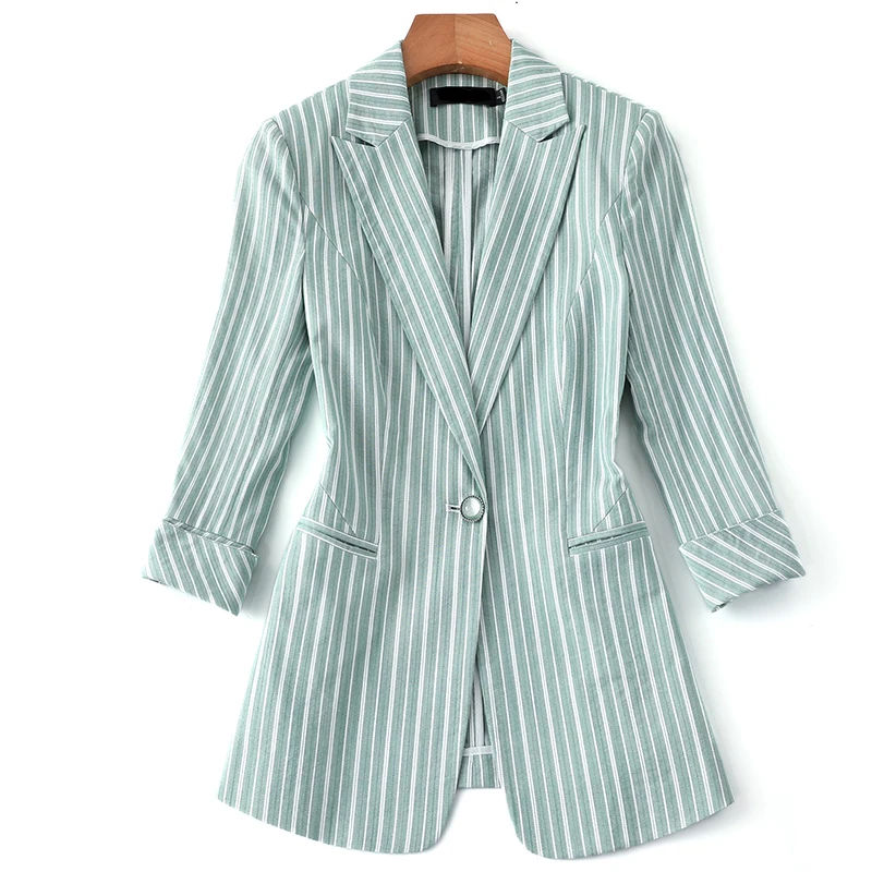 Lenshin полосатая куртка для женщин летняя одежда женское повседневное стильное