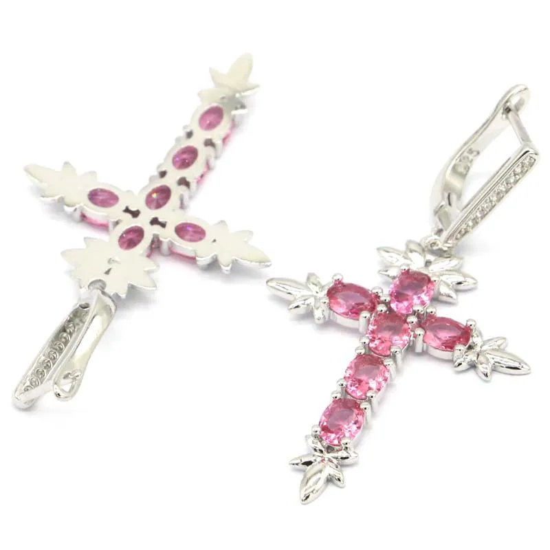 48x27 мм удивительный длинный крестообразный розовый турмалин Лондонский синий