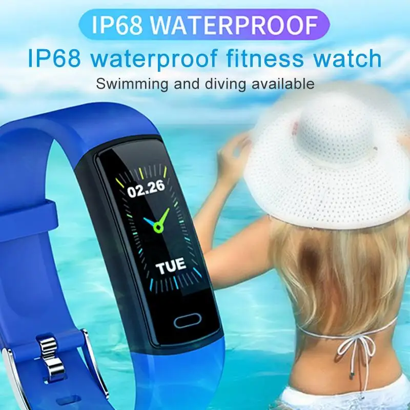 Профессиональный водонепроницаемый смарт браслет спортивный для плавания