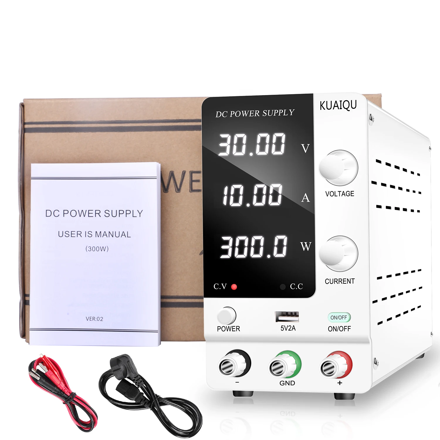 

Newest 4-Digital Precise Adjustment DC Switching Power Supplies 0-120V 0-10A Voltage Current Regulator with USB Charging Port