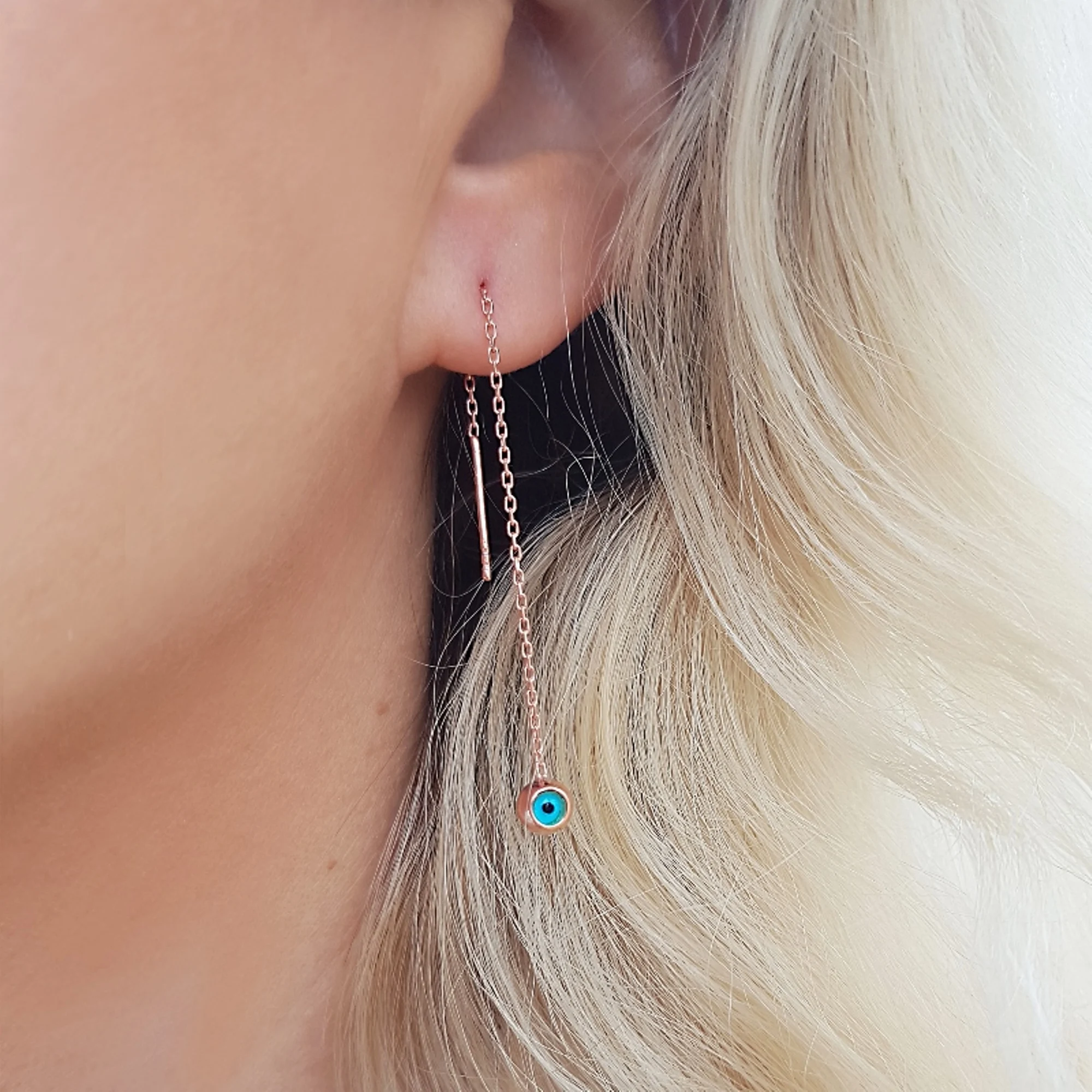 

Vaoov 925 Sterling Silver Dangle Evil Eye Earrings