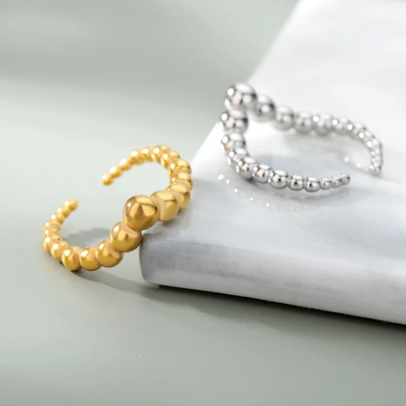

2021 New Fashion Adjustable Rings For Women Gold Color Open Trendy Finger Cuff Ring Girl Lovers Jewelry Simple Finger Rings