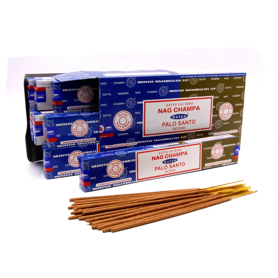 Satya Combo Nag Champa-Palo Santo Благовония Сатья Комбо уп-12шт Нагчампа | Дом и сад