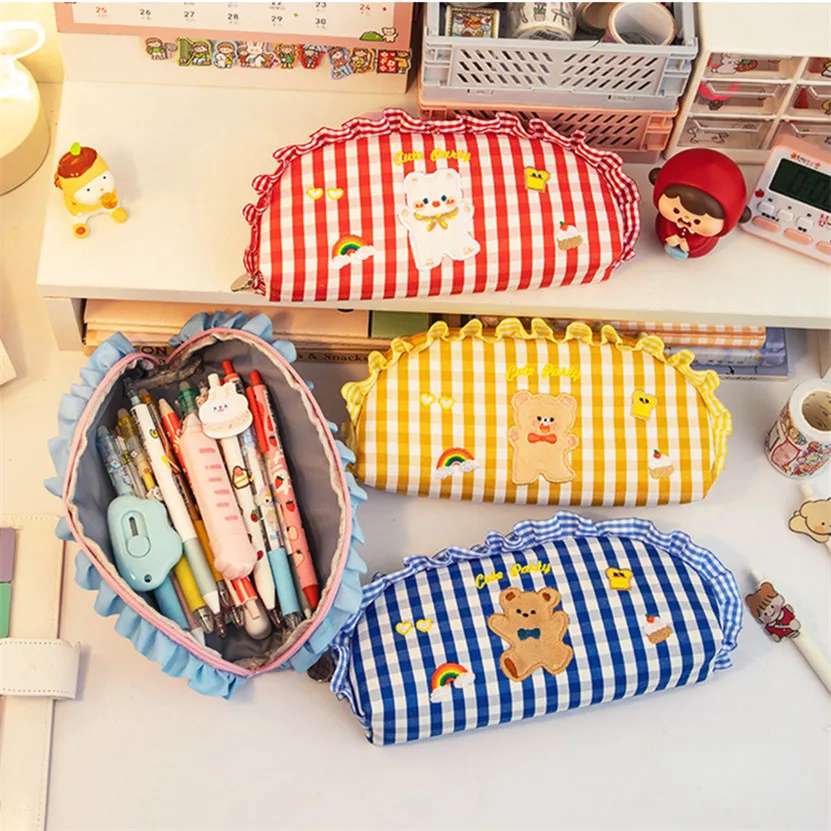 Cases Large Capacity Estuche Kawaii Girls Cosmetic Bag Japanese Stationery All For School Pouch Cute Trousse Scolaire