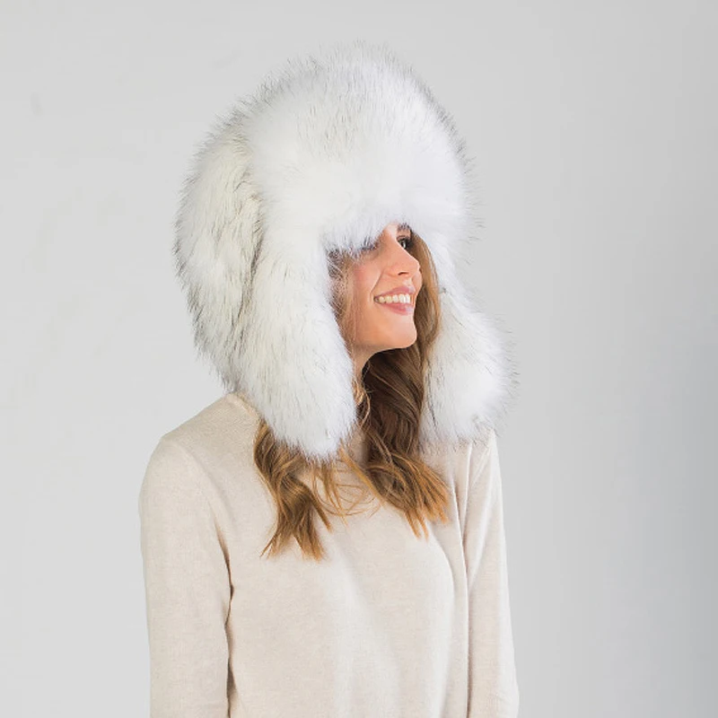 шапка ушанка из эко меха