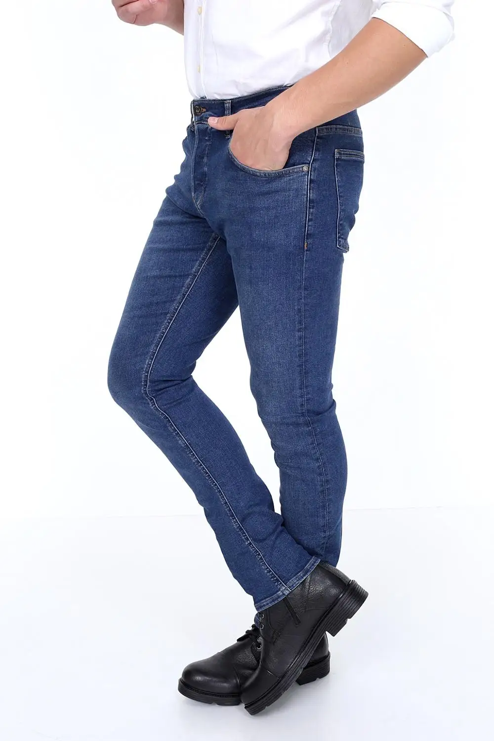 HW 15624-2 Мужские джинсы Slim Fit стрейч мужской подарок для настоящего Европейского