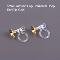 resin ear clip accessories pearl empty holder invisible painless clip female no pierced ears change ear clip converter