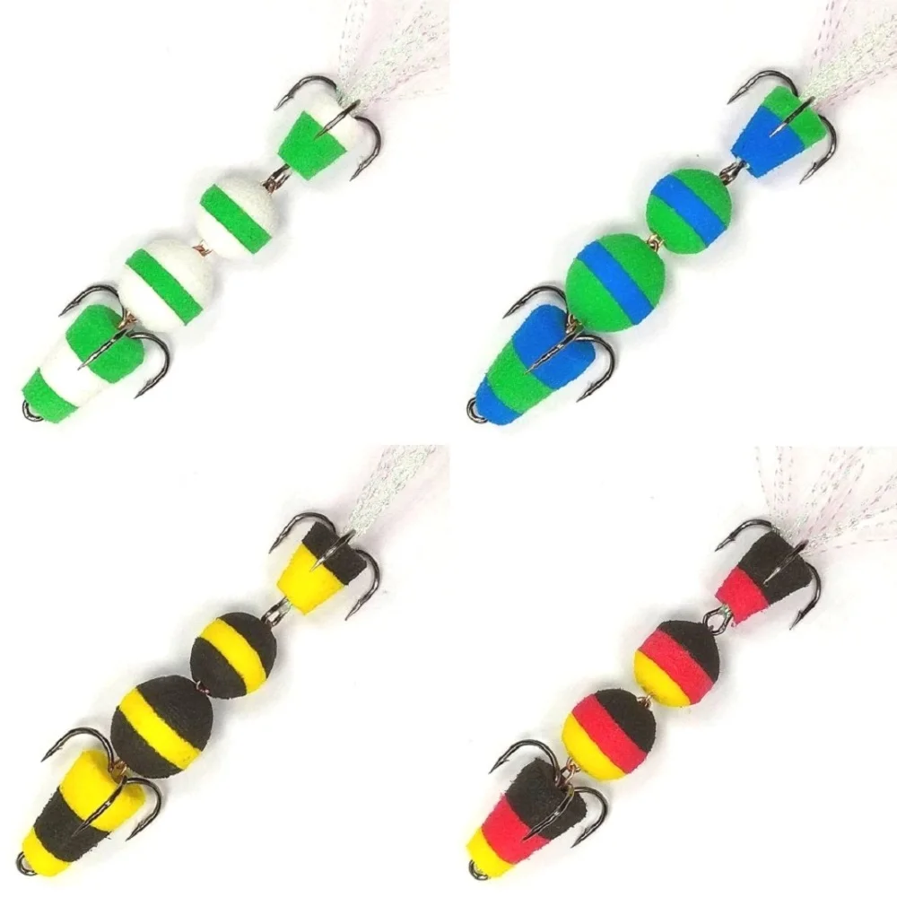 Мандула набор Fish killer 4 шт. 8 см разный цвет приманка мандула на щуку судака окуня