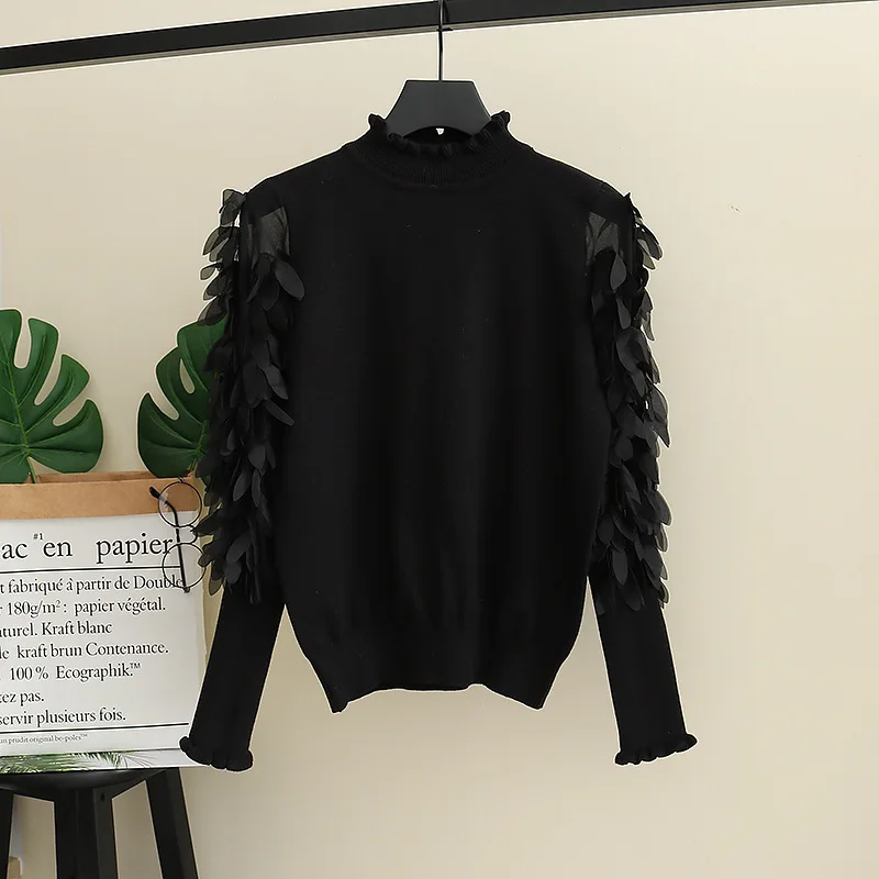 GOODSTUS сезон весна-осень Новый Для женщин свитер в виде лепестков с буфами на