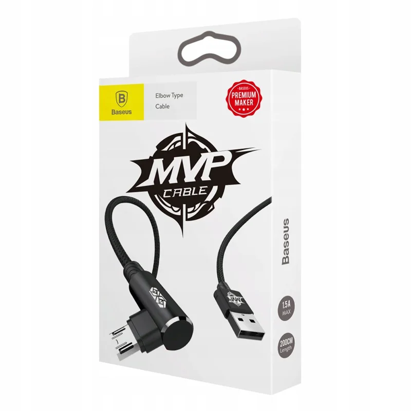 Кабель для зарядки Baseus MVP Elbow Type Cable USB For Micro 2A 1M Black Blue Red | Мобильные телефоны и