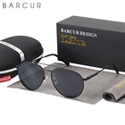 Солнечные очки BARCUR в стиле ретро для мужчин и женщин, поляризационные солнцезащитные аксессуары в форме авиатора, с защитой UV400