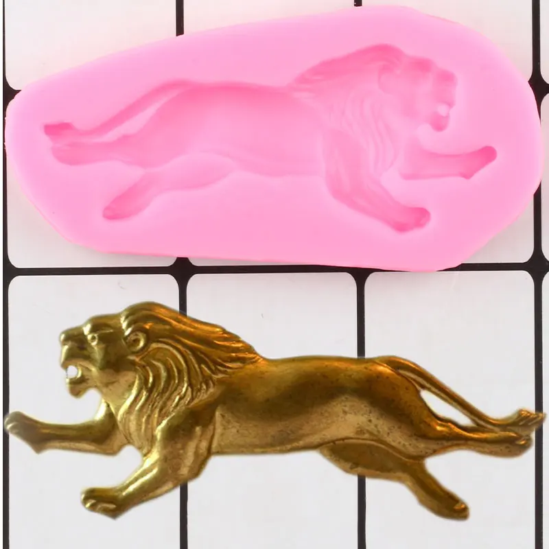 

Лев силиконовые формы рельеф торт кайма для мастики формы DIY Инструменты для украшения торта для вечеринки шоколад Gumpaste полимер для конфето...