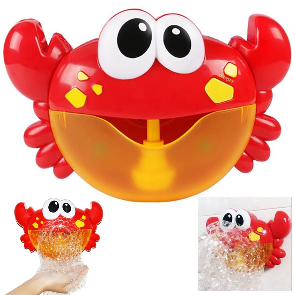 Музыкальный Плавающий Краб с пеной 12 мелодий Игрушка для ванны на присосках Bubble