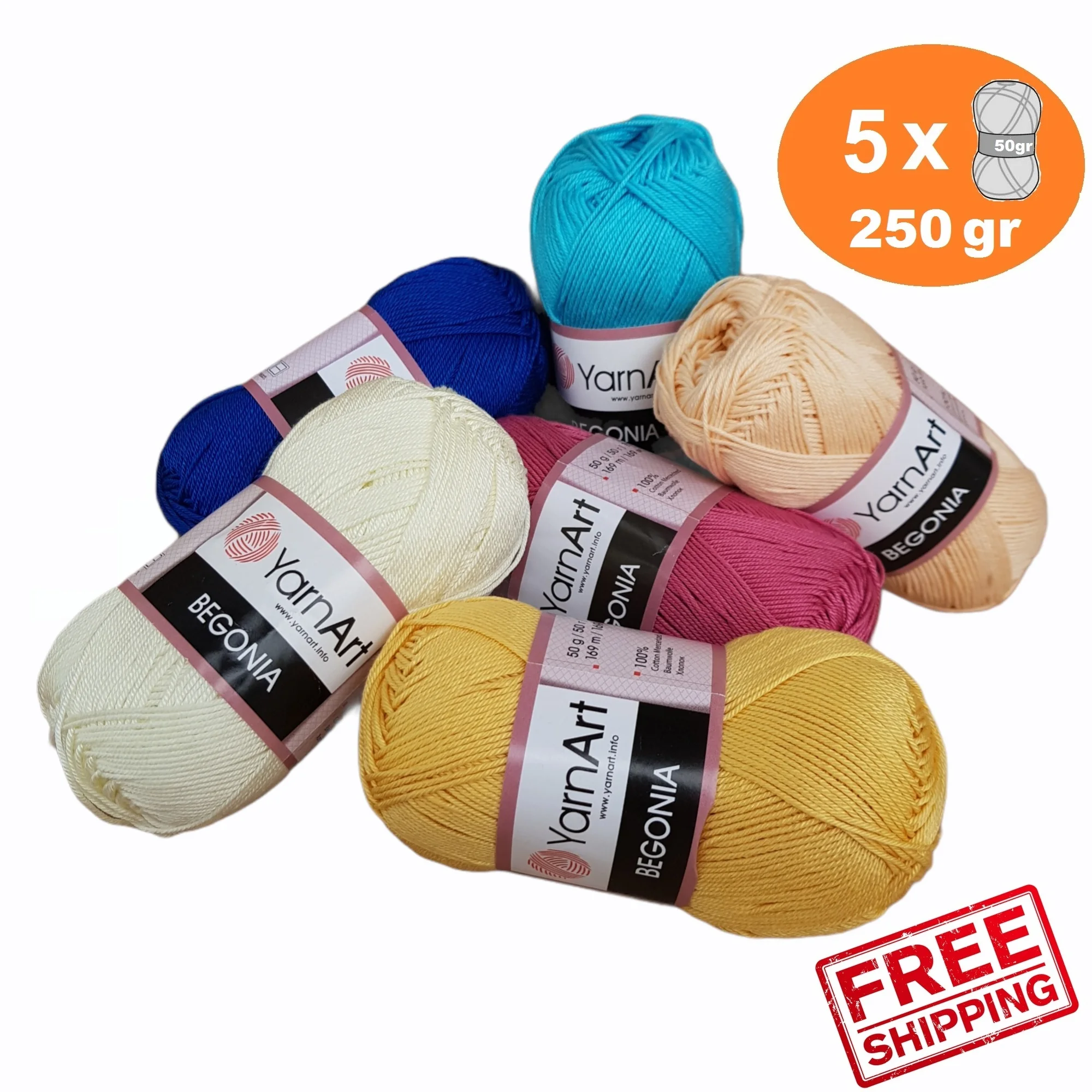Yarnart Бегония пряжа 5x50gr-169m % 100 мерсеризованный хлопок кружево вышивка ручное