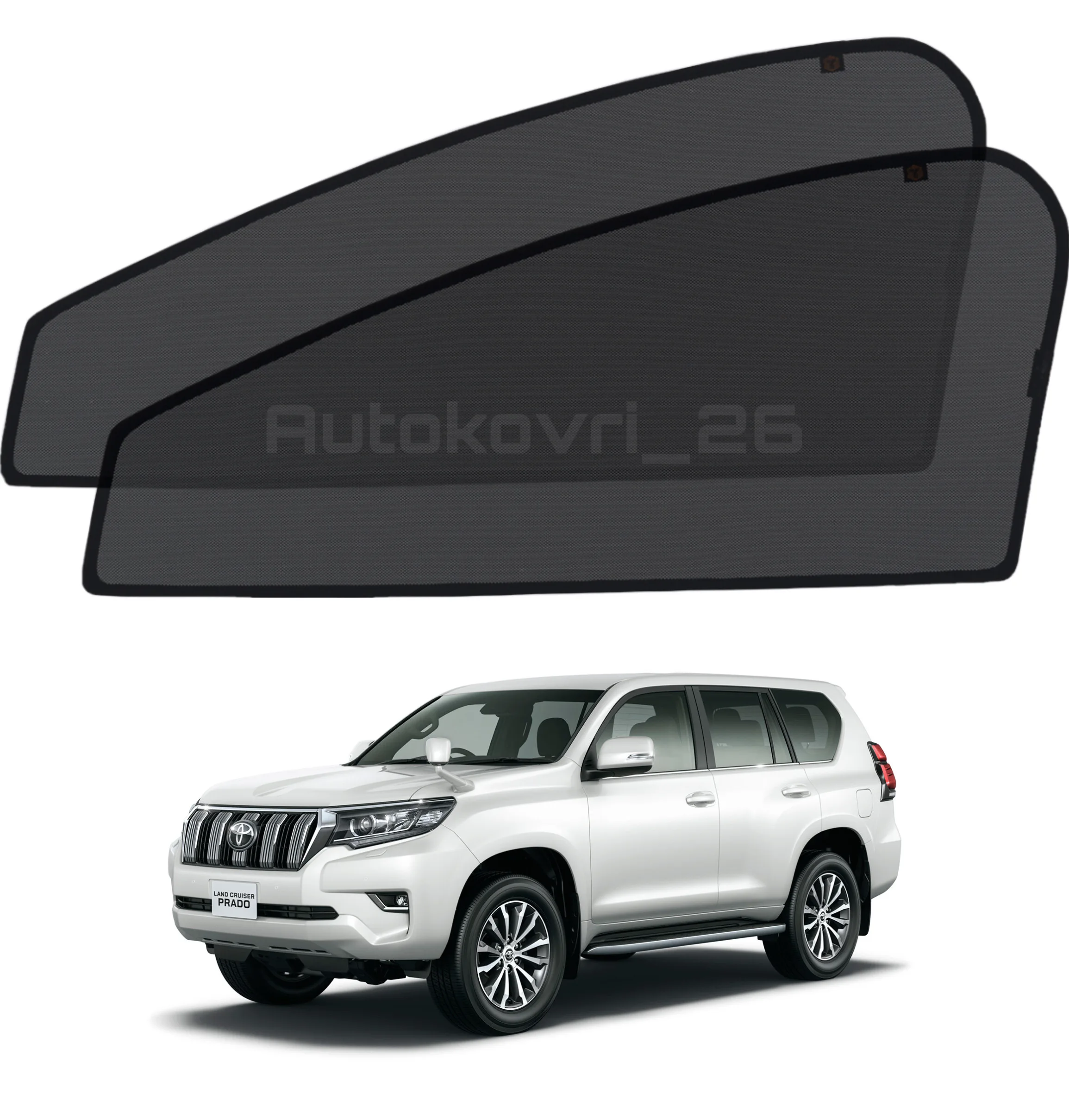 АВТОМОБИЛЬНЫЕ ШТОРКИ СЕТКИ КАРКАСНЫЕ НА TOYOTA LAND CRUISER PRADO 150(17-н.в.) ПРАДО |