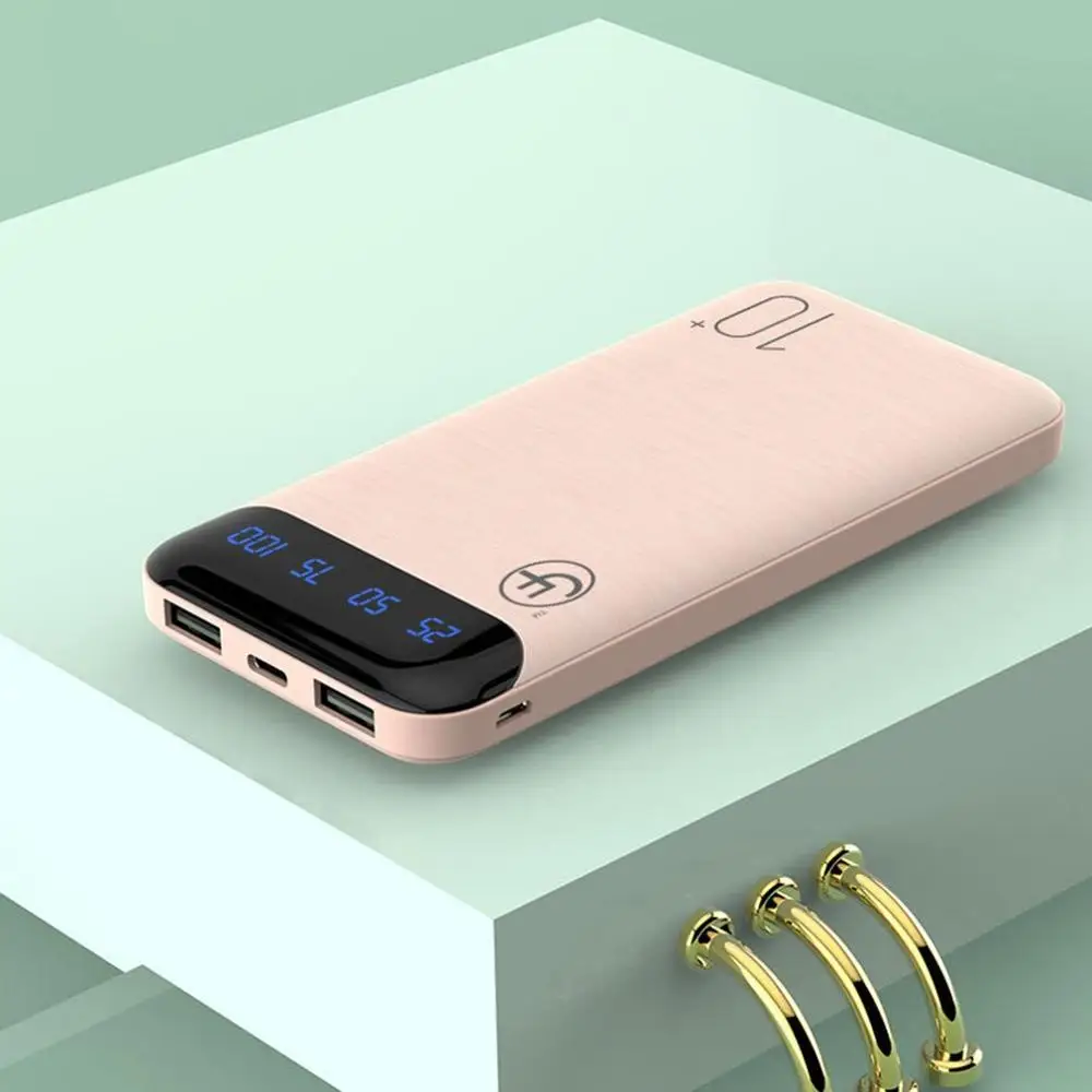 2020 10000 мАч Мобильный Дополнительный внешний аккумулятор Powerbank светодиодный