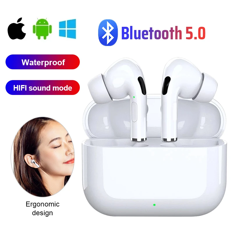 

For Airpoddings Pro 3 TWS Bluetooth 5.0 Earphones Wireless Touch Headphone Stereo Sports Game Earbuds Noise Reduction With Mic