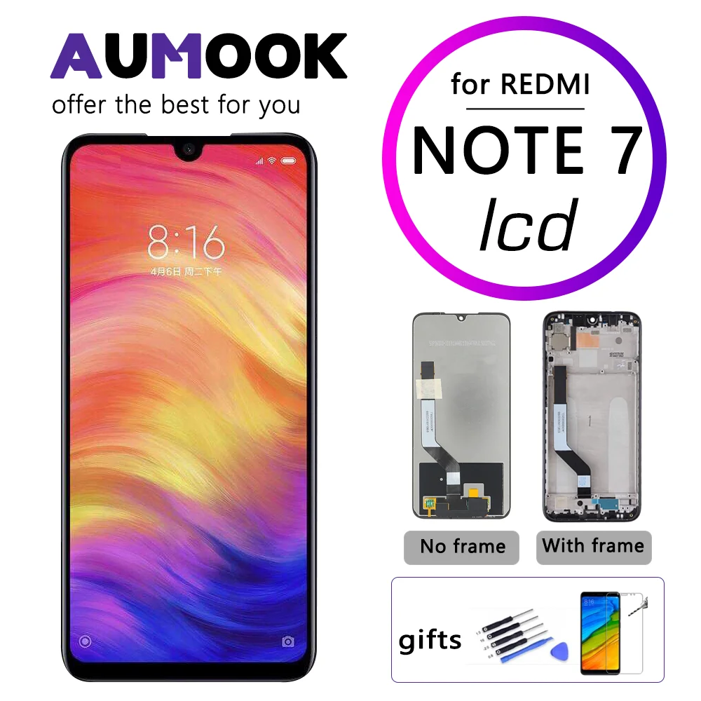 

6.3 inch LCD for Xiaomi Redmi Note 7 Screen Display Touch Screen With Frame Digitizer Assembly Replacement for Redmi Note 7 pro