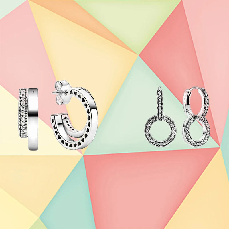 

2020 Fashion High Quality Romantic New Bright Interlocking Earring Series Earrings Feminine Charm Party Jewelry Accessories Gift