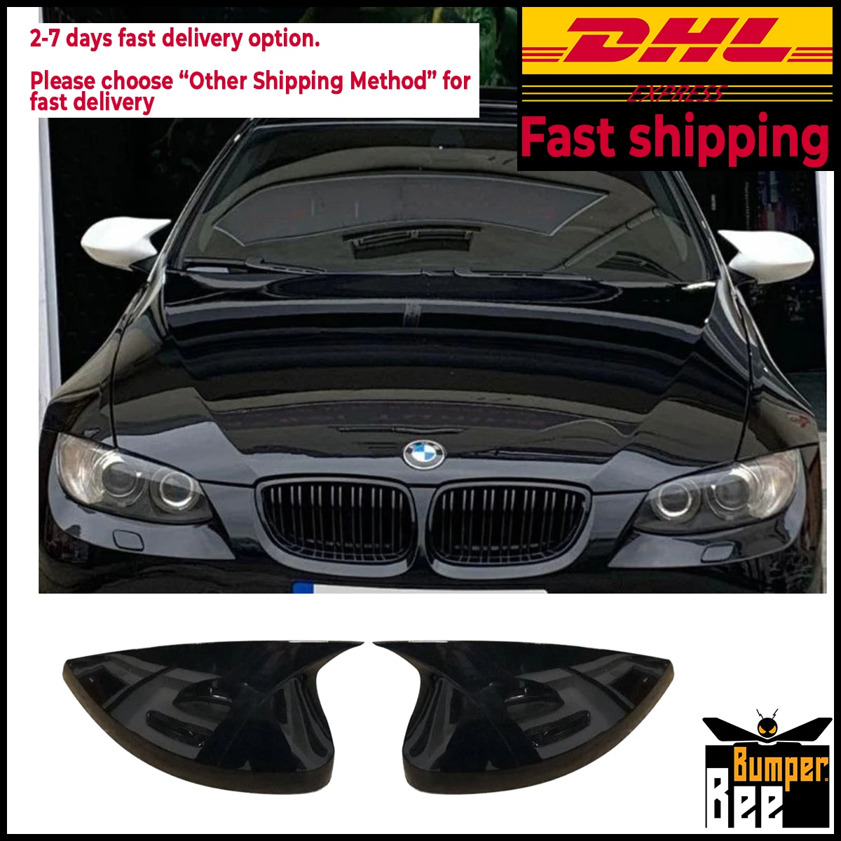 Зеркальный чехол для E92 и Lci 2006 2007 2008 2009 2010 2011 2012 аксессуар яркий черный с Бэтменом
