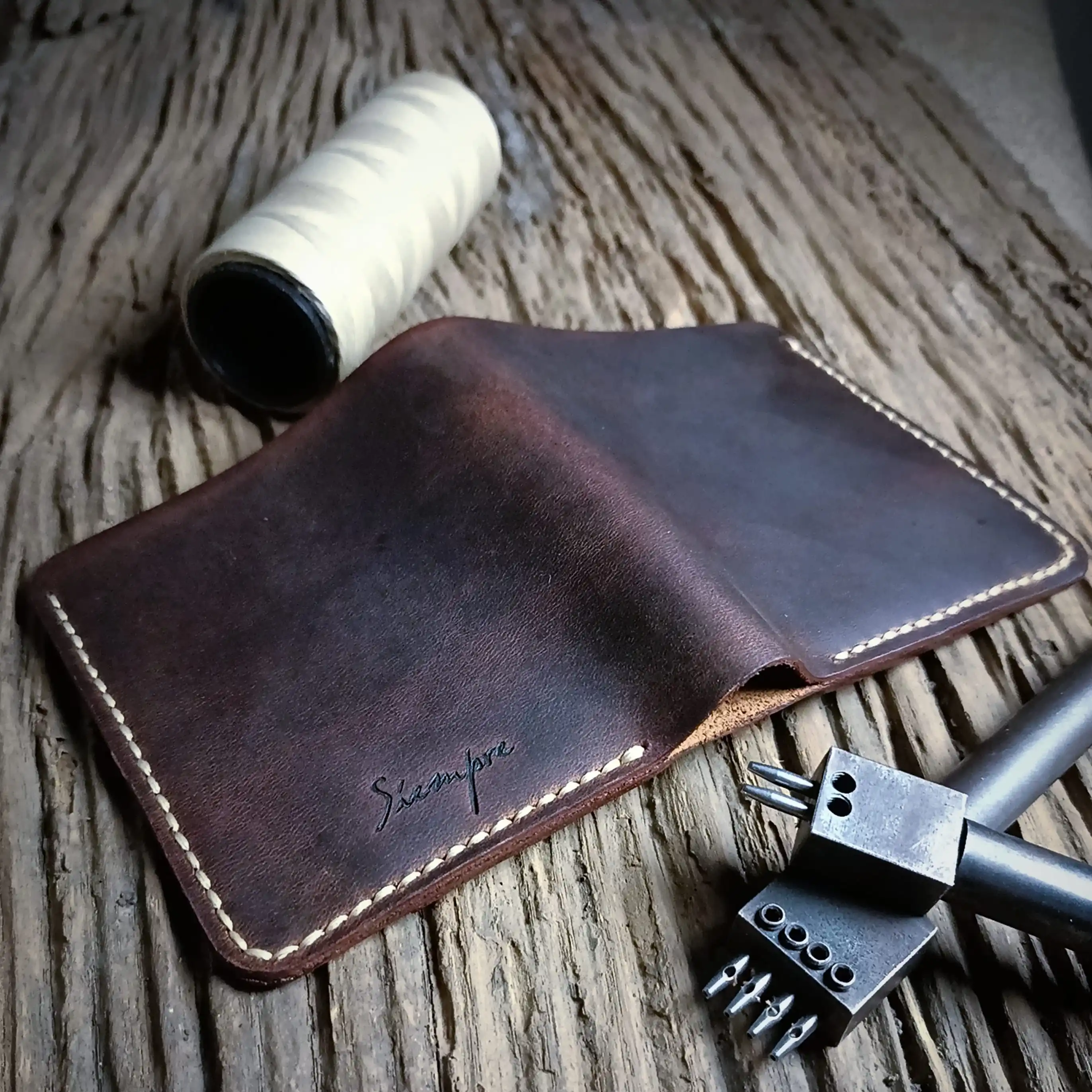 

Personalized Mens Wallet, Slim Genuine Leather Wallet - Thin Wallet, Minimalist Wallet, Handmade Card Holder, Fathers Day Gift