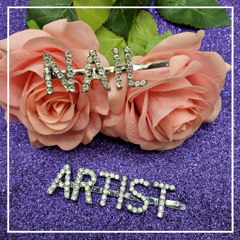 Новое поступление 2 шт./компл. заколки для волос с надписью аксессуары