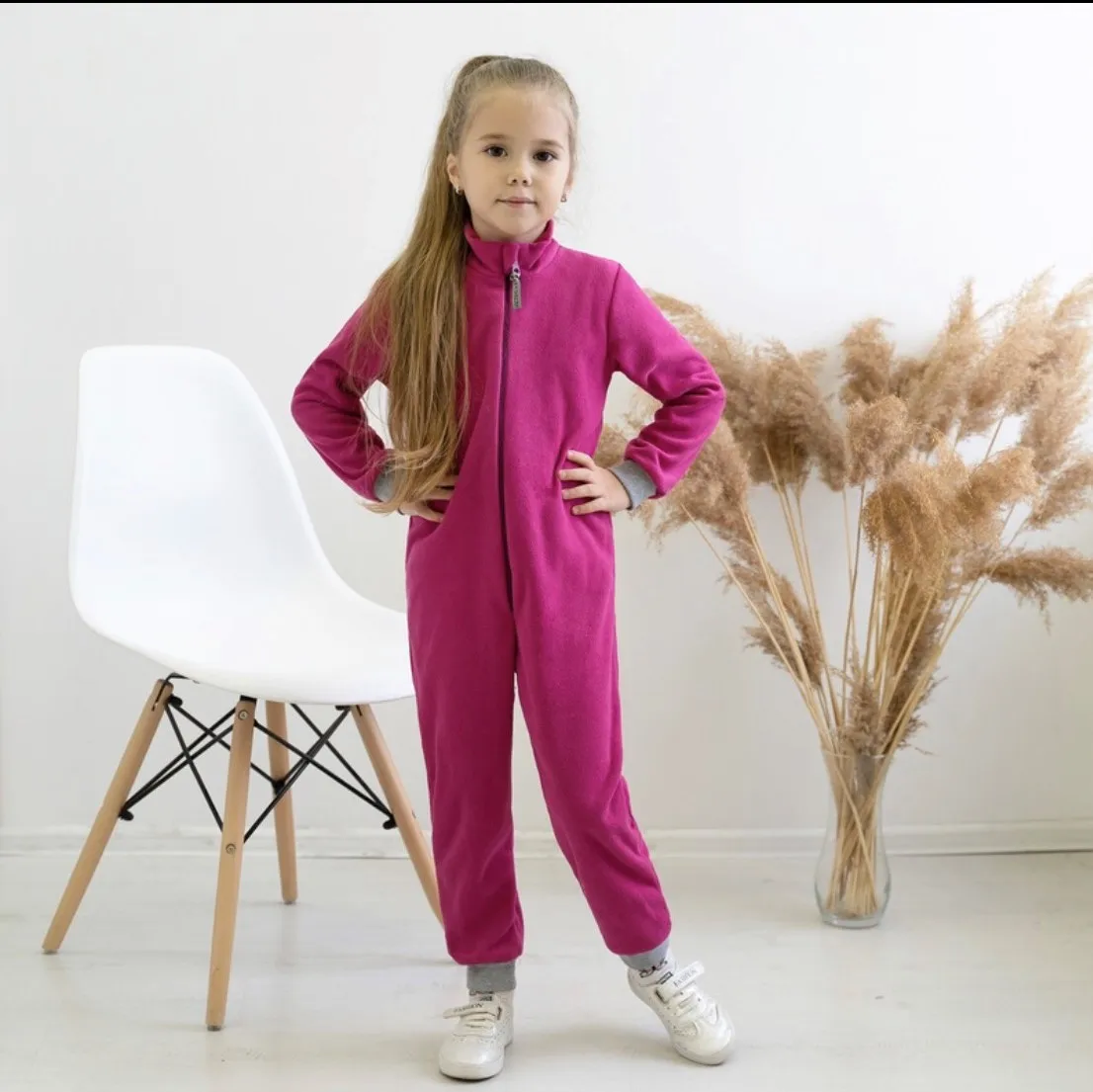 Комбинезон флис Arctic Kids Артикул :279г(ш) фуксия clothes толстовка детская одежда