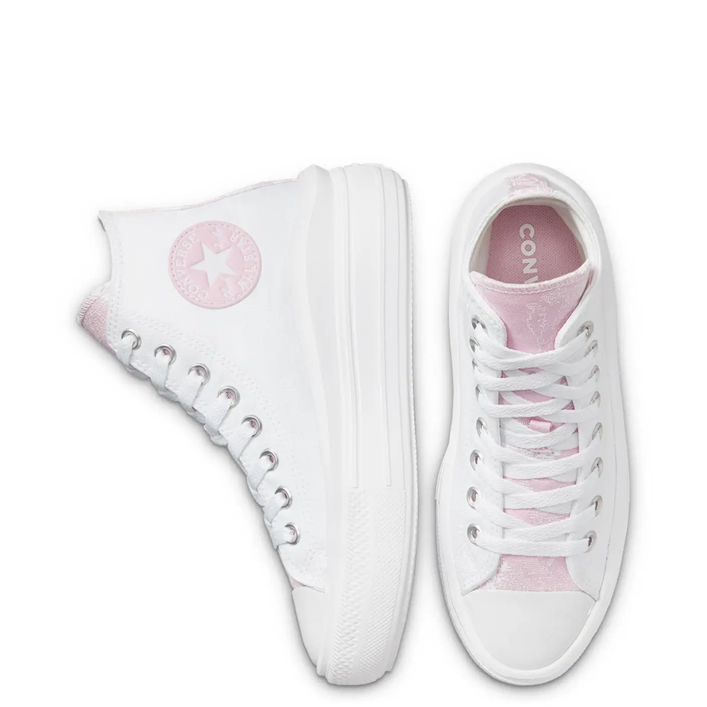 Женские кроссовки Converse Chuck Taylor All Star Move Hi белые на платформе 571577C-102 оригинал | Спорт