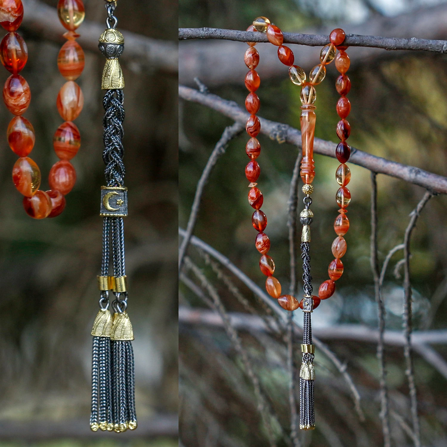 

Veined Special Tone Tightened Amber Tasbih Fashion Turkish Premium Quality Handmade Jawelery