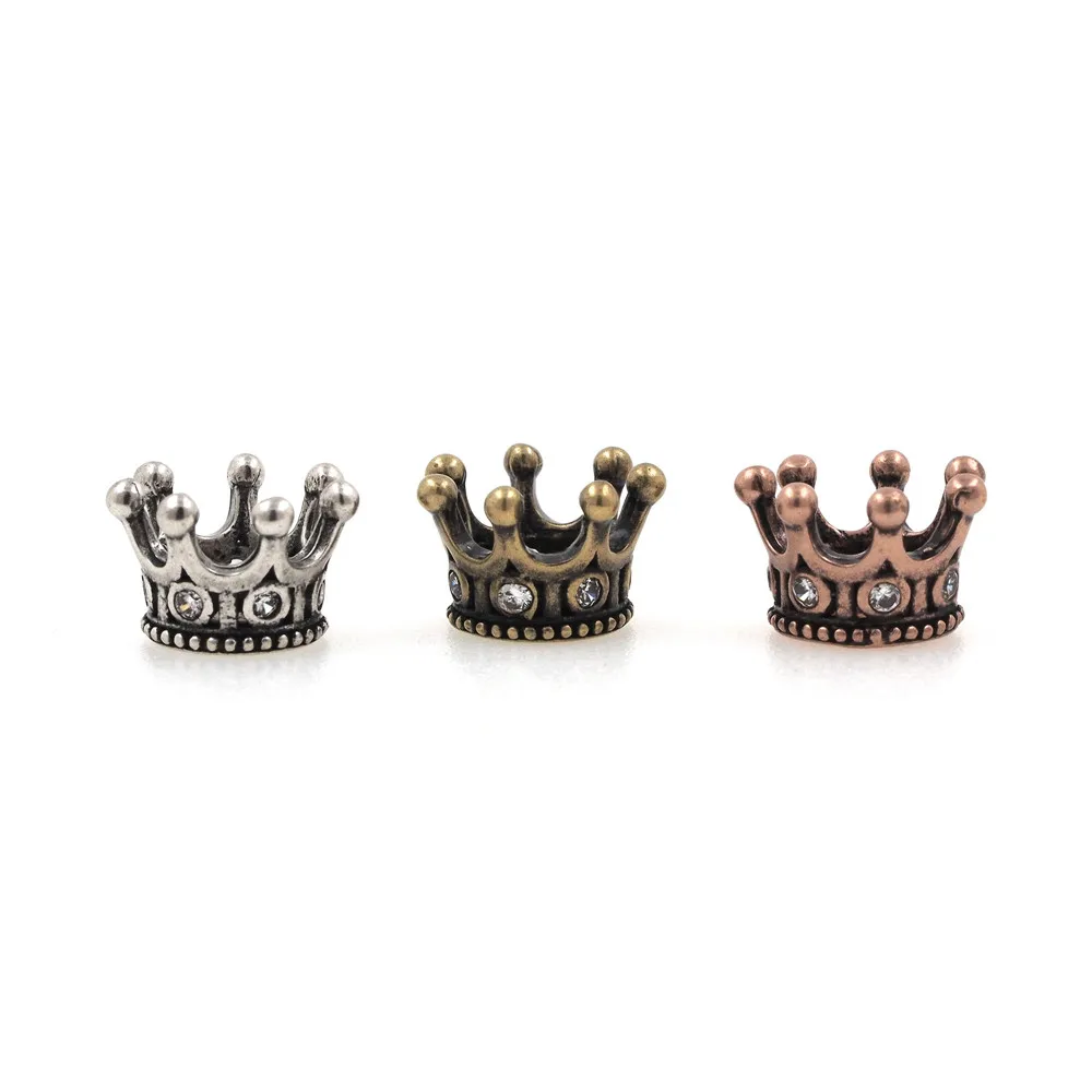 

Antique Bronze Hollow Crown Spacer Beads King Queen Charm DIY Bracelet Necklace Jewelry Beaded Accessories 7.5x12.7x7.5mm