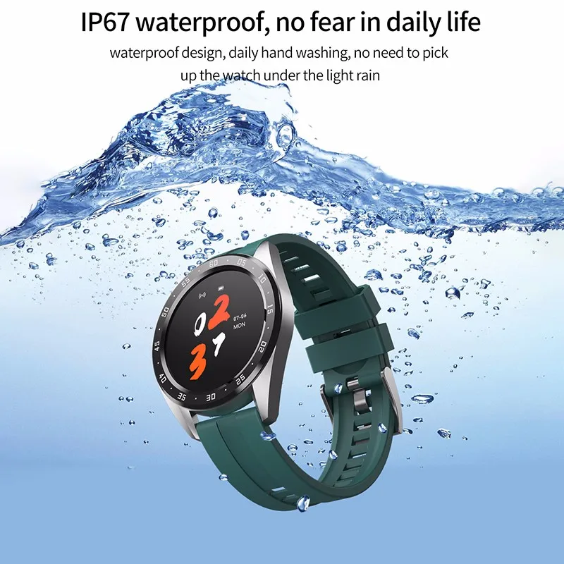 Мужские и женские умные часы IP67Waterproof круглый экран измерение артериального