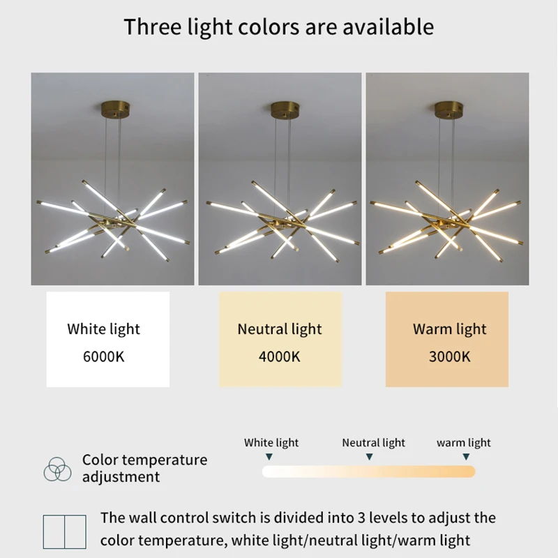 Современная светодиодная потолочная люстра для гостиной столового стола кухни