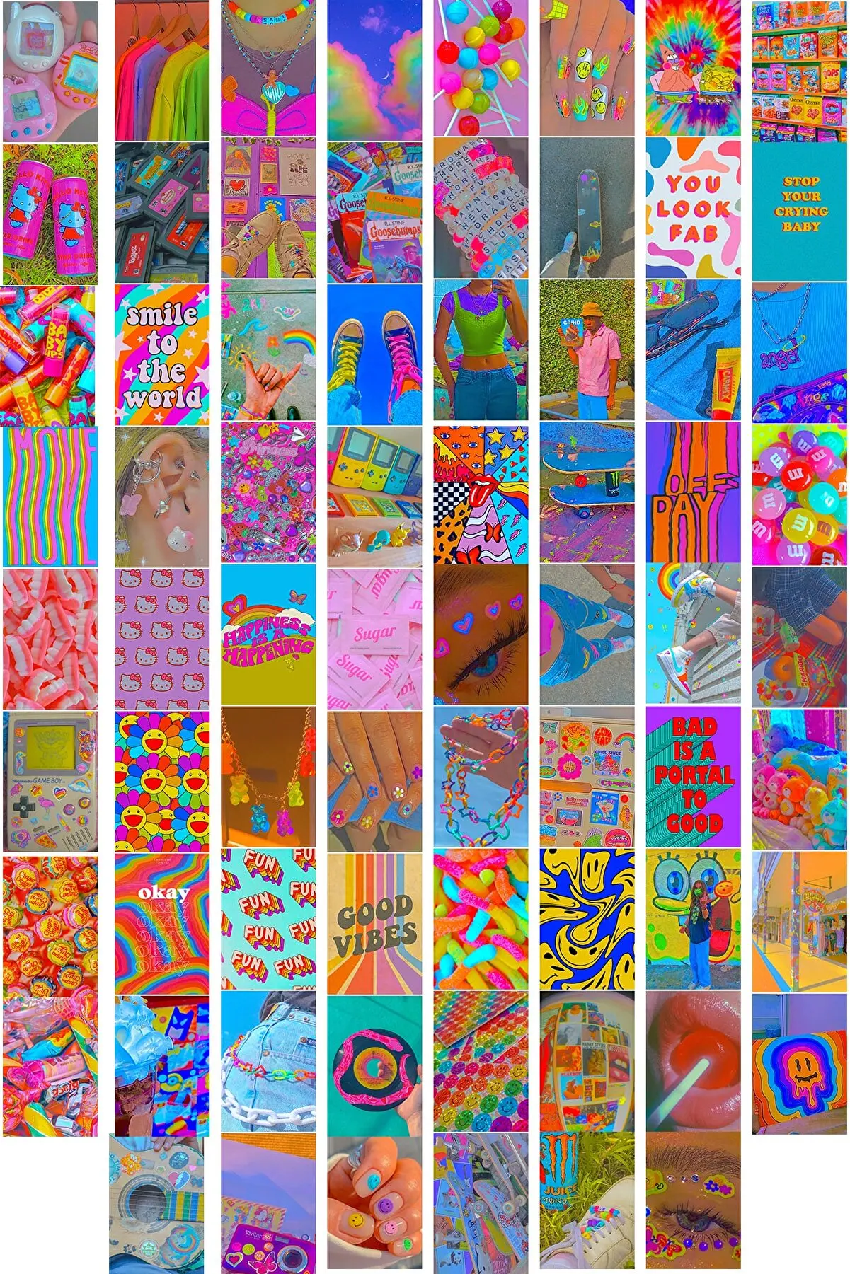 

Kolaj Set - 70 Adet - Kalın Kağıt Poster Seti - 10cm*14cm - Kutulu Set