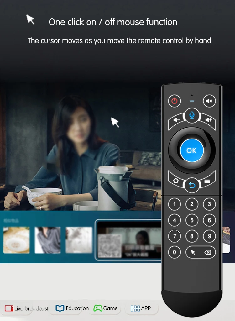 Голосовой пульт дистанционного управления G21 с подсветкой 2 4 ГГц USB беспроводная