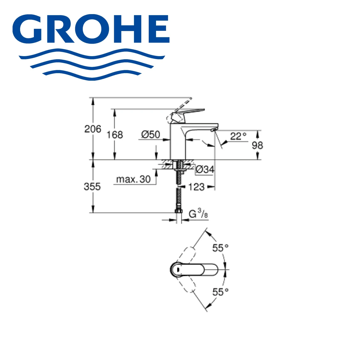 Косплевидный смеситель для раковины Grohe Eurosmart M-Размер 23327000 | Обустройство дома