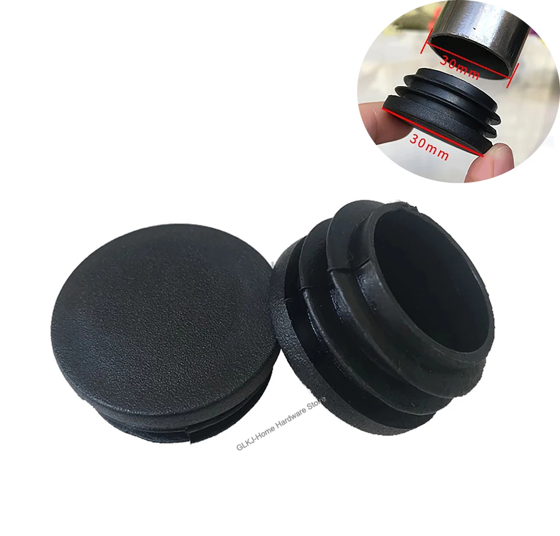 

Inner Plug Insert Plugs 12mm-76mm Black Plastic Round Caps Protection Gasket Dust Seal End Cover Caps For Pipe Bolt Furniture