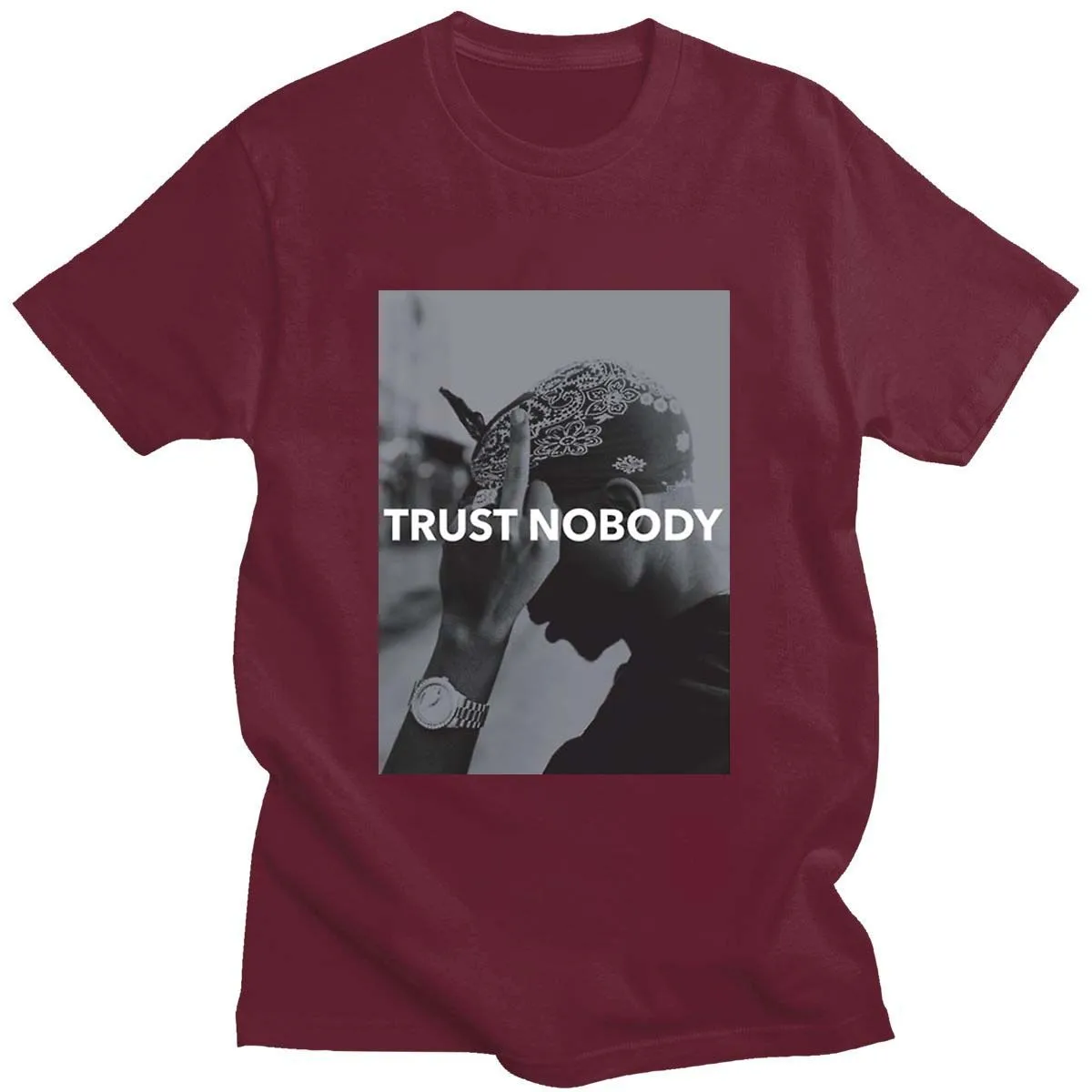 

Trust Nobody Letter Summer Print T-Shirt Unisex 14 Color Casual Cotton Round Neck Short Sleeve Daily Fashion Trendy Street Top