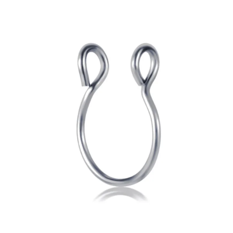 Нос кольцо Нержавеющая сталь ушной хрящ перегородки носа кольца для губ уха не