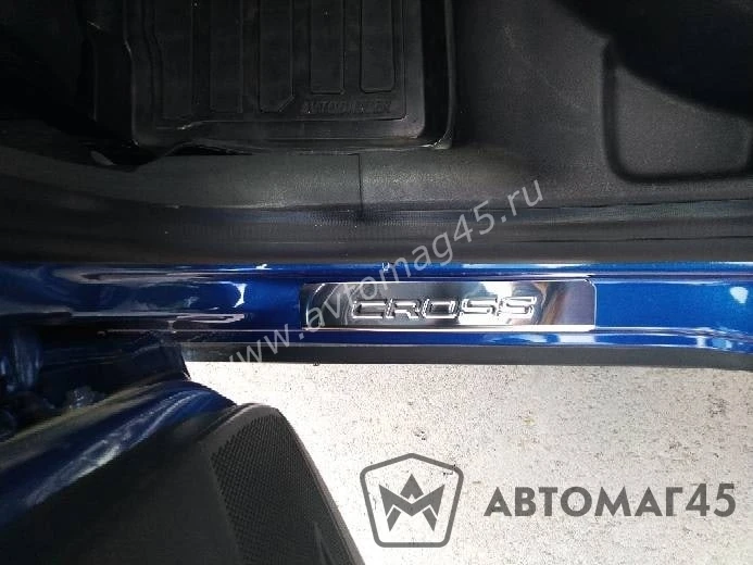 Защитные накладки на пороги дверей для Лада Веста Vesta SW Cross 4шт нержавеющая сталь