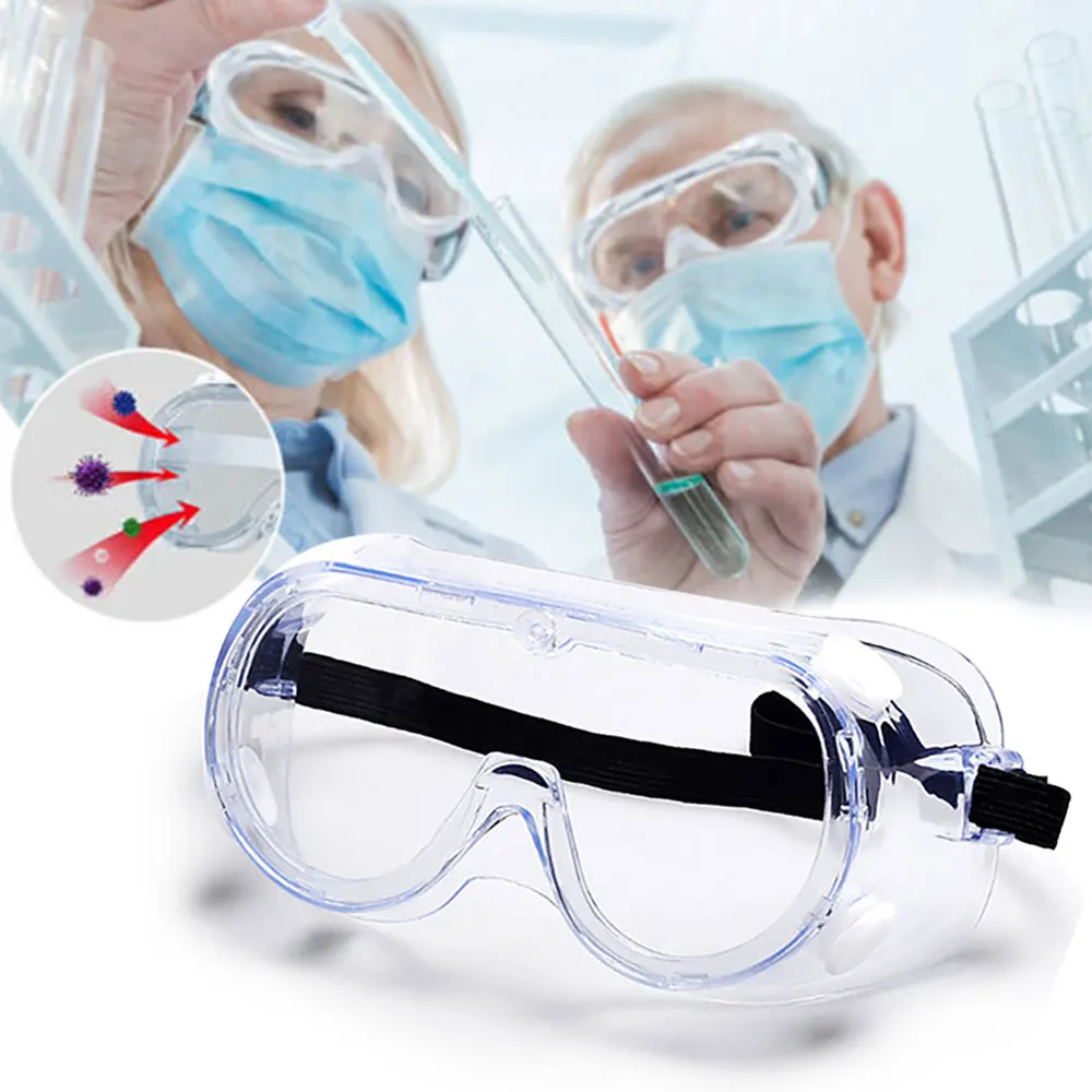 Fully Enclosed Clear Lens PC Safety Goggles Outdoor Windproof Eye Protection Anti-Droplets Lab Protective Glasses Work | Автомобили и