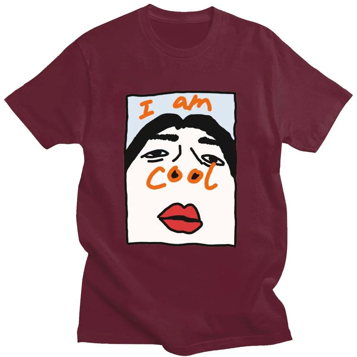 

2021 New I Am Cool Letter Printed T-Shirt Neutral Casual Daily 14-Color Short-Sleeved Cotton Round Neck Loose Harajuku Top