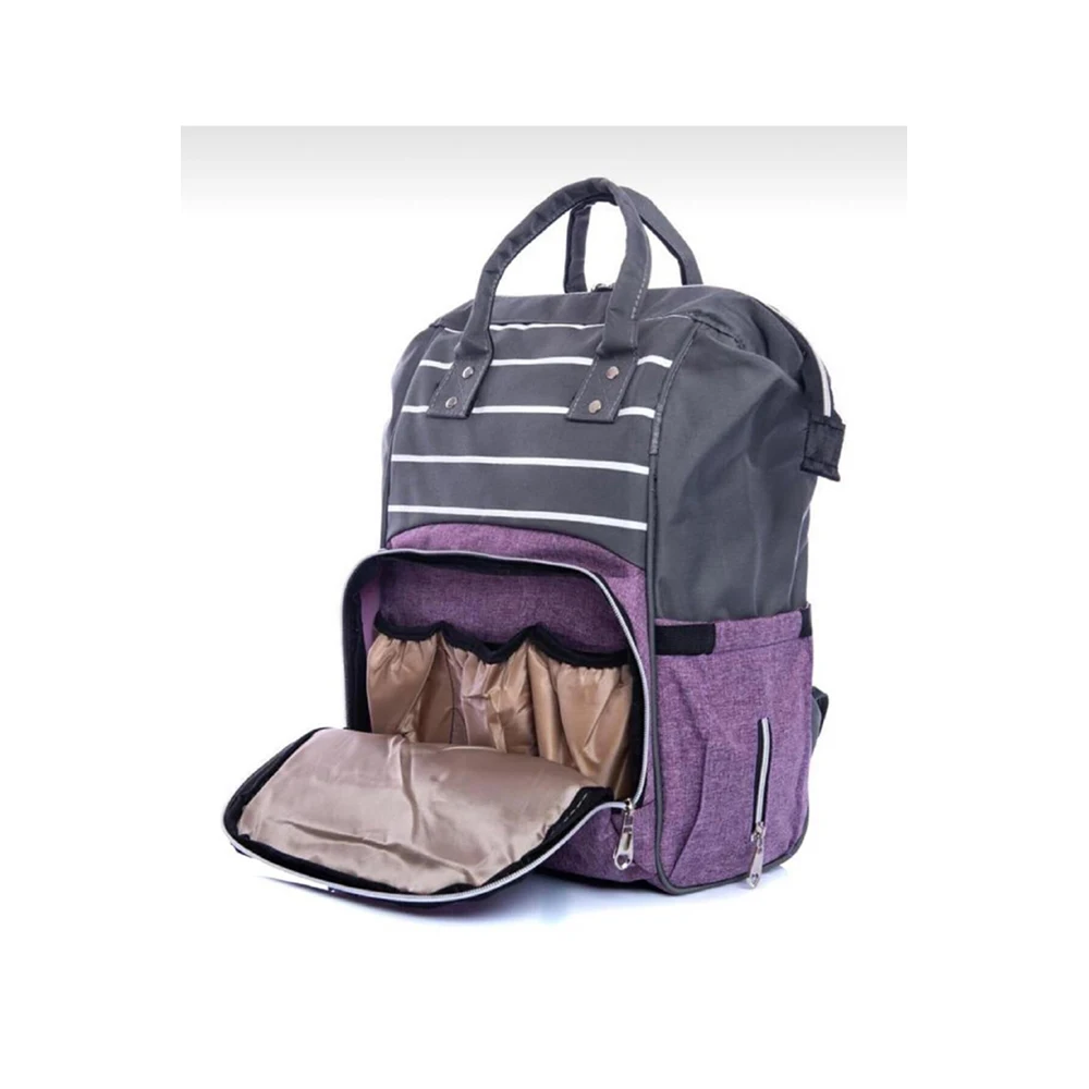 

Фиолетовый и Серый Детский рюкзак с бутылкой-термосом с защитой от жидкости подтяжки большой емкости для ухода за мамами и детьми Водонепро...