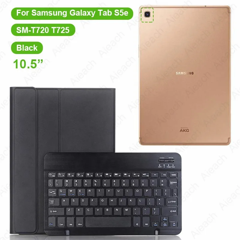 Samsung S5e Black Чехол для samsung Galaxy A 10,1 8,0 A 10,5 чехол s Беспроводной Bluetooth клавиатура полное покрытие для samsung S5e S4 чехол - Цвет: Samsung S5e Black