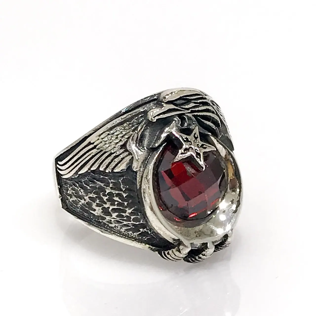 

NCO-Expert Çavuş the Moon the stars Soldier Circuit Silver Men 'S Ring