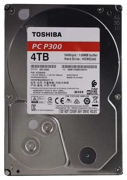 Жесткий диск Toshiba 4 ТБ HDWD240UZSVA (с пробегом)